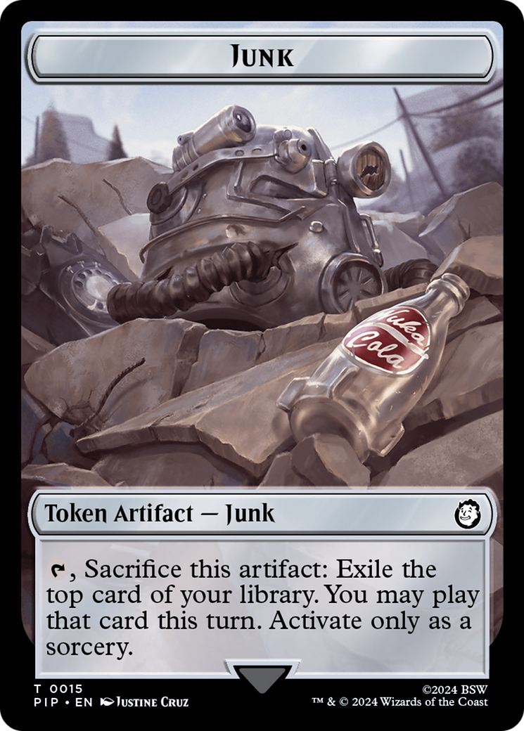Junk // Zombie Mutant Double-Sided Token [Fallout Tokens] | Empire Gaming NC