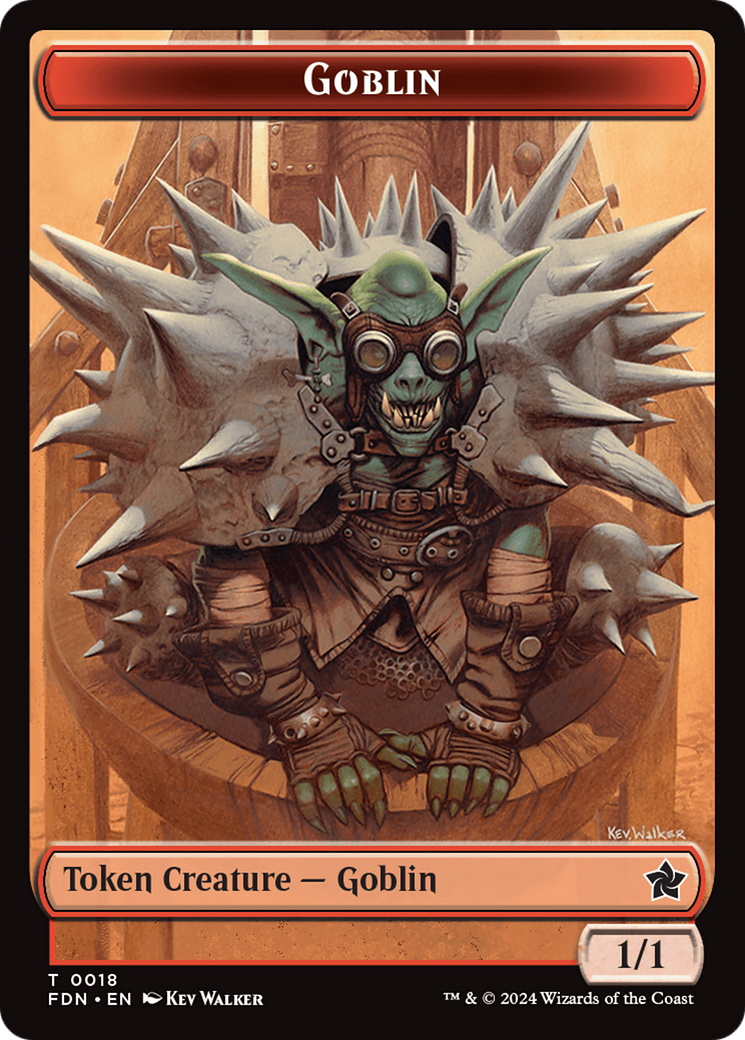 Goblin // Treasure Double-Sided Token [Foundations Tokens] | Empire Gaming NC