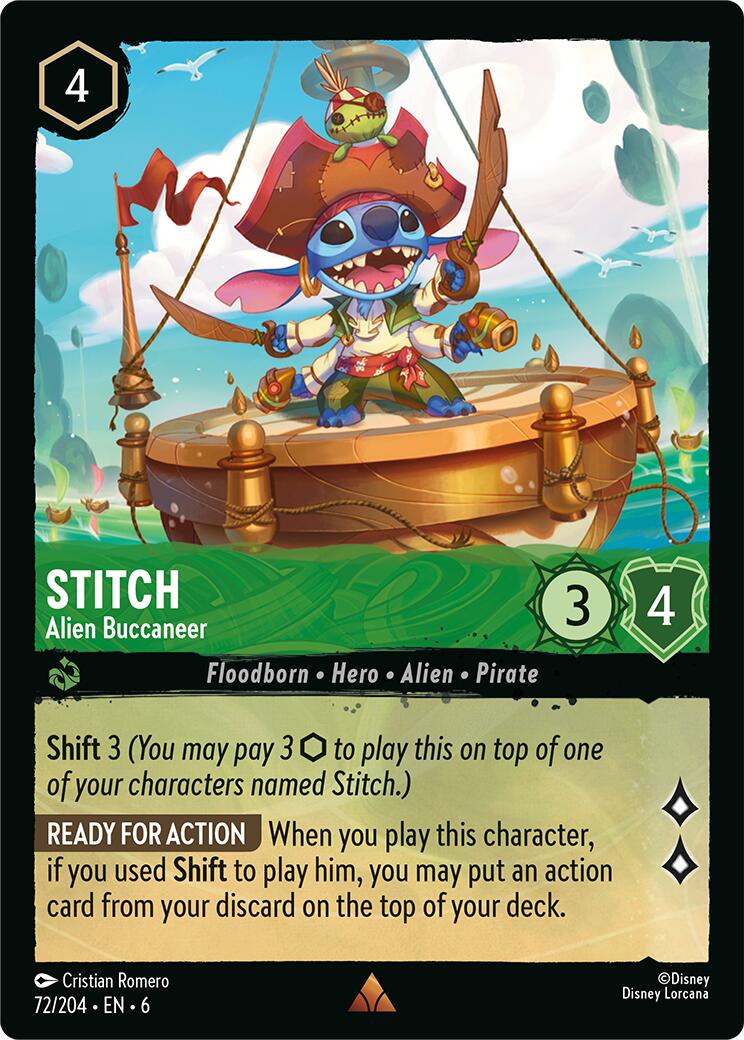 Stitch - Alien Buccaneer (72/204) [Azurite Sea] | Empire Gaming NC