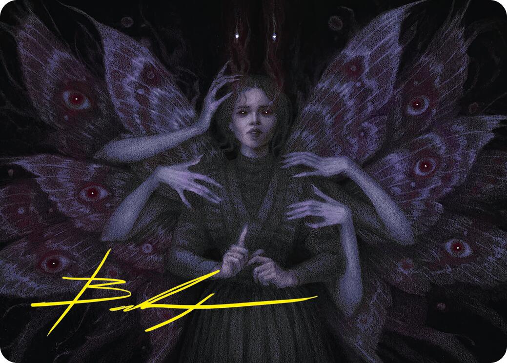 Demonic Counsel Art Card (7/54) (Gold-Stamped Signature) [Duskmourn: House of Horror Art Series] | Empire Gaming NC