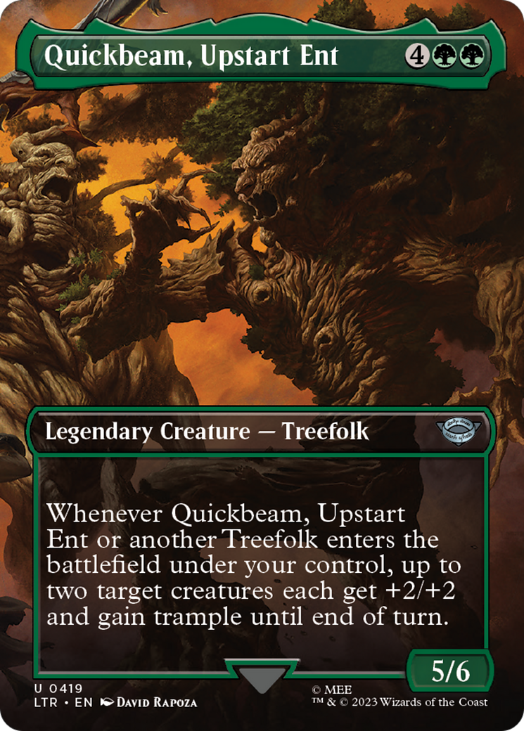 Quickbeam, Upstart Ent (Borderless Alternate Art) [The Lord of the Rings: Tales of Middle-Earth] | Empire Gaming NC