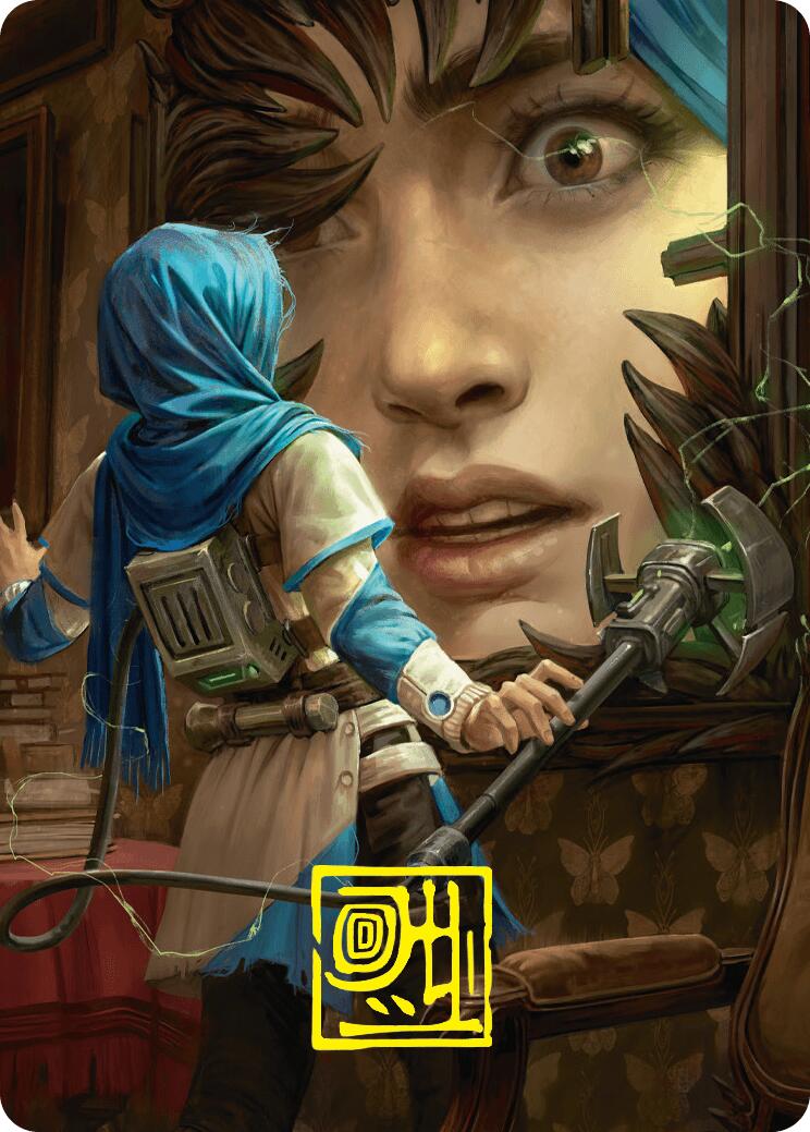 Reality Is Mine to Control Art Card (Gold-Stamped Signature) [Duskmourn: House of Horror Art Series] | Empire Gaming NC