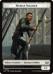 Human soldier // Scarecrow Double-Sided Token [Duskmourn: House of Horror Commander Tokens] | Empire Gaming NC