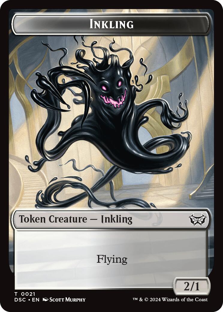 Inkling // Scarecrow Double-Sided Token [Duskmourn: House of Horror Commander Tokens] | Empire Gaming NC