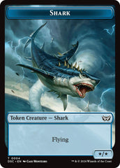 Shark // Copy Double-Sided Token [Duskmourn: House of Horror Commander Tokens] | Empire Gaming NC