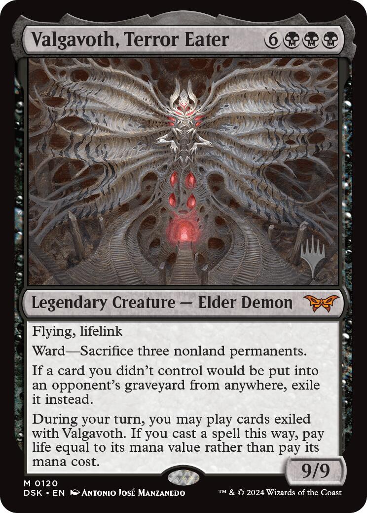 Valgavoth, Terror Eater (Promo Pack) [Duskmourn: House of Horror Promos] | Empire Gaming NC