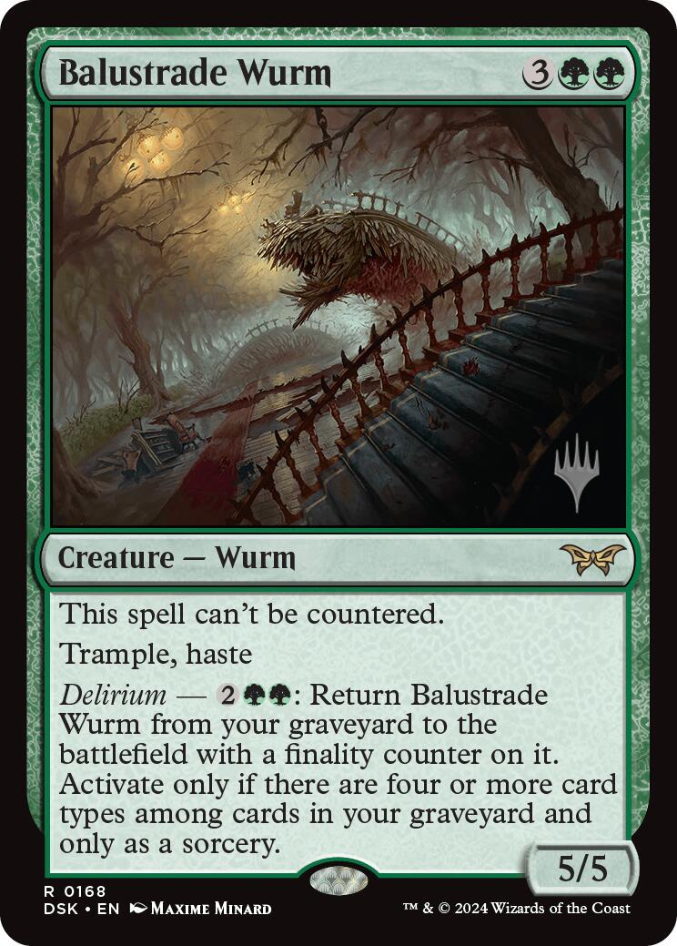 Balustrade Wurm [Duskmourn: House of Horror Promos] | Empire Gaming NC