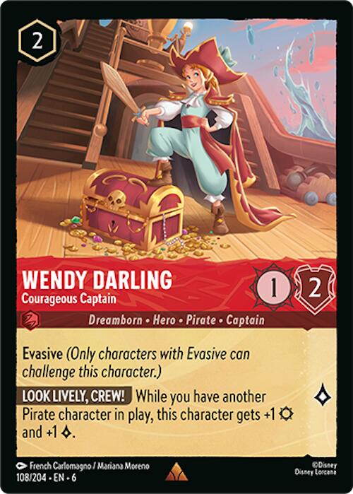 Wendy Darling - Courageous Captain (108/204) [Azurite Sea] | Empire Gaming NC