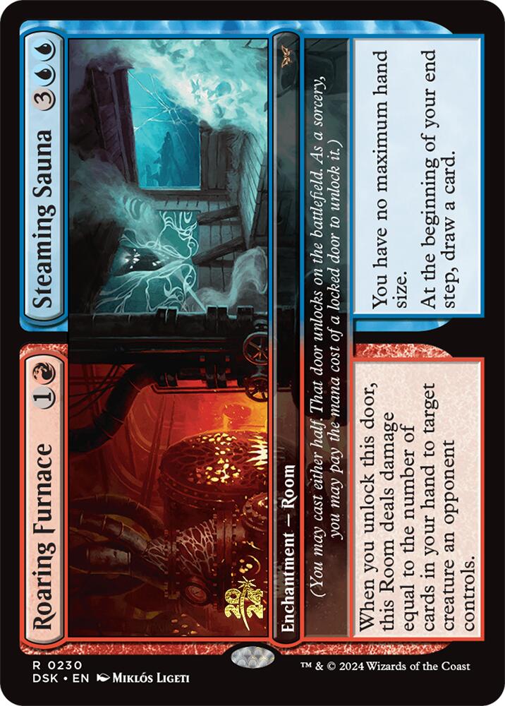 Roaring Furnace // Steaming Sauna [Duskmourn: House of Horror Prerelease Promos] | Empire Gaming NC