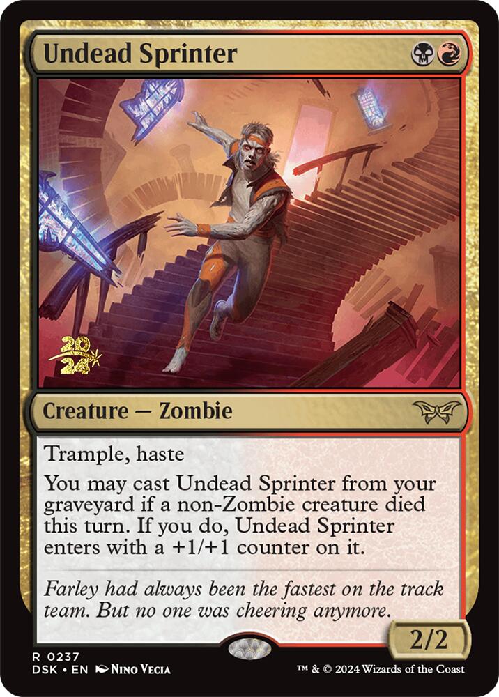 Undead Sprinter [Duskmourn: House of Horror Prerelease Promos] | Empire Gaming NC