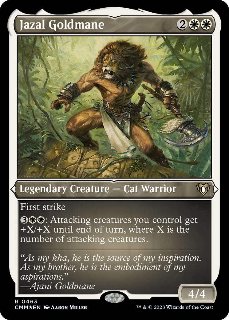 Jazal Goldmane (Foil Etched) [Commander Masters] | Empire Gaming NC