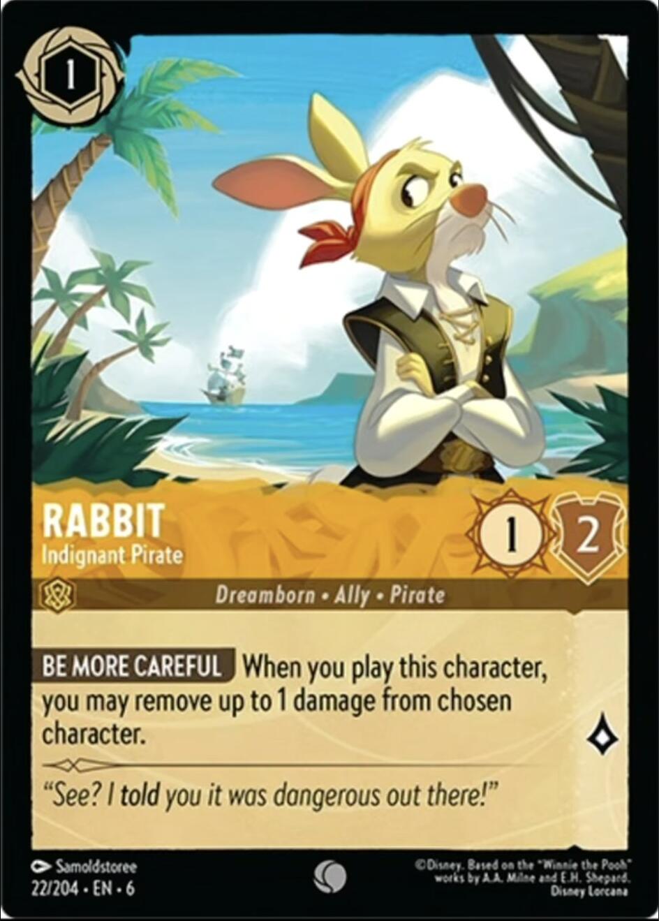 Rabbit - Indignant Pirate (22/204) [Azurite Sea] | Empire Gaming NC
