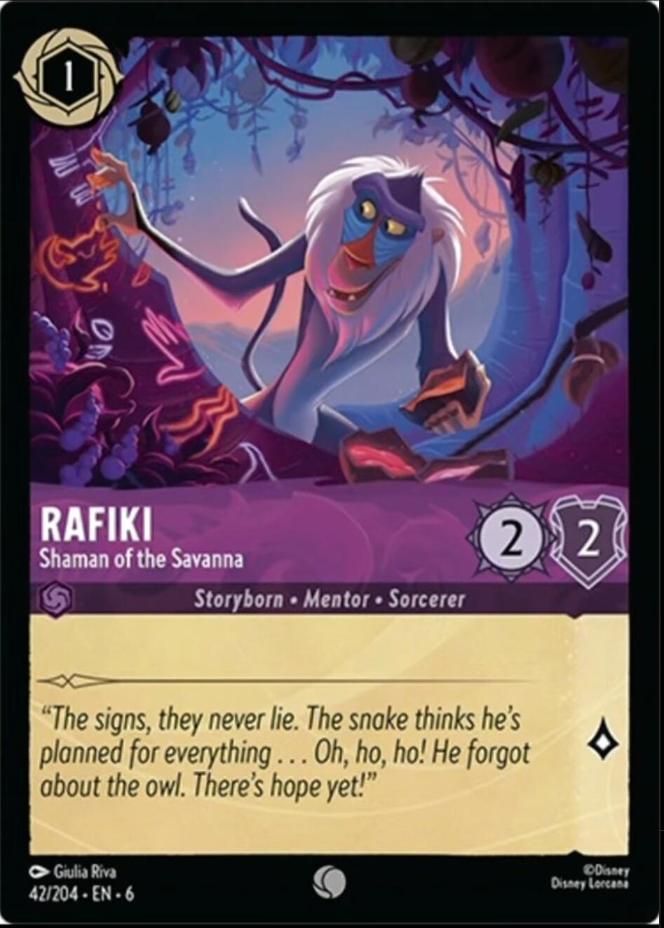 Rafiki - Shaman of the Savanna (42/204) [Azurite Sea] | Empire Gaming NC