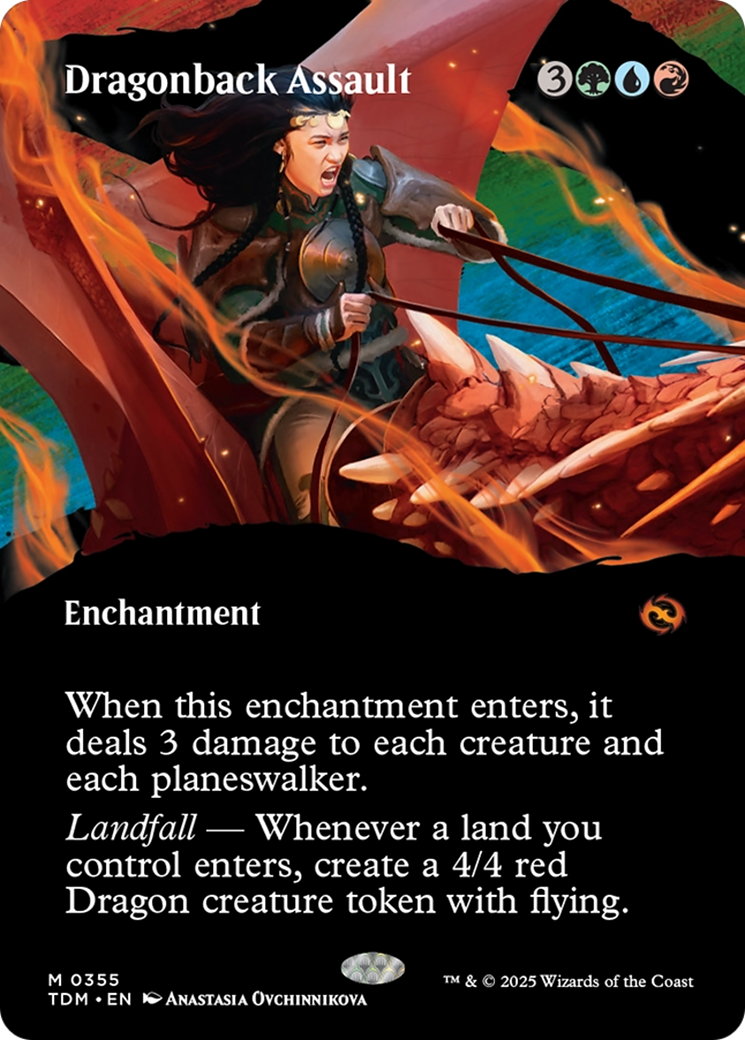 Dragonback Assault (Borderless) [Tarkir: Dragonstorm] | Empire Gaming NC