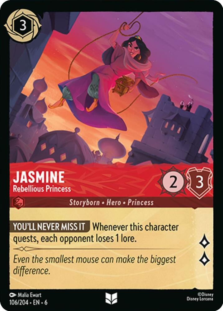 Jasmine - Rebellious Princess (106/204) [Azurite Sea] | Empire Gaming NC
