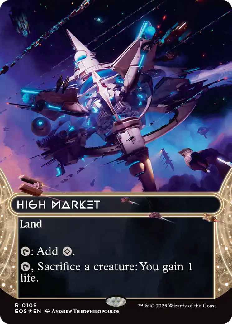 High Market (0108) (Borderless) (Galaxy Foil) [Edge of Eternities: Stellar Sights] | Empire Gaming NC