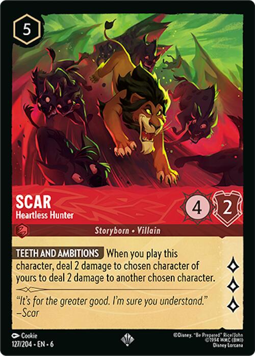 Scar - Heartless Hunter (127/204) [Azurite Sea] | Empire Gaming NC