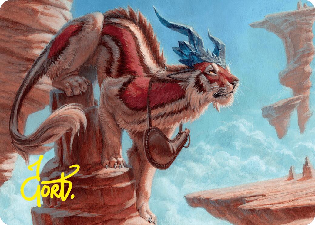 Felidar Savior Art Card (3/54) (Gold-Stamped Signature) [Foundations Art Series] | Empire Gaming NC