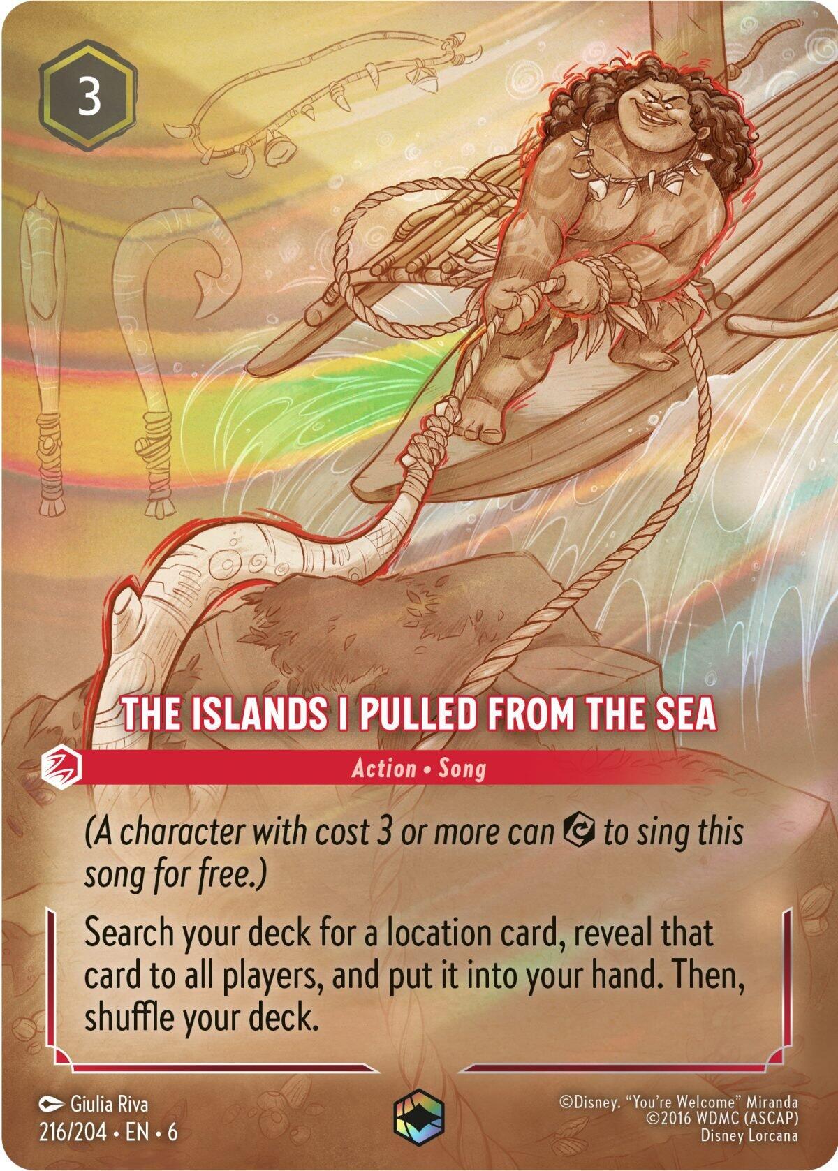 The Islands I Pulled From The Sea (Enchanted) (216/204) [Azurite Sea] | Empire Gaming NC