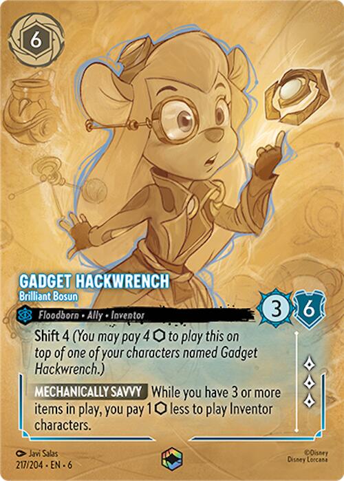 Gadget Hackwrench - Brilliant Bosun (Enchanted) (217/204) [Azurite Sea] | Empire Gaming NC