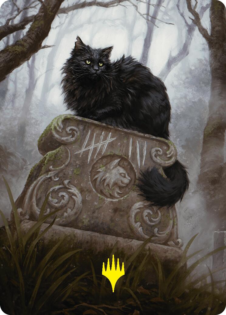 Nine-Lives Familiar 2 Art Card (36/54) (Gold-Stamped Planeswalker Symbol) [Foundations Art Series] | Empire Gaming NC