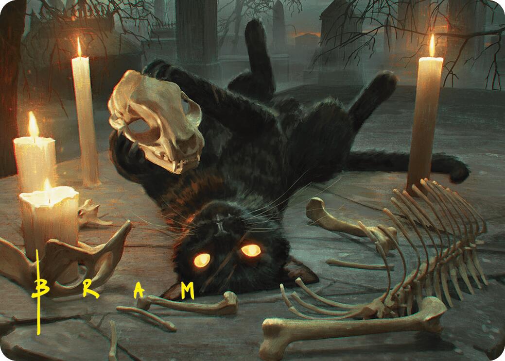 Nine-Lives Familiar Art Card (8/54) (Gold-Stamped Signature) [Foundations Art Series] | Empire Gaming NC