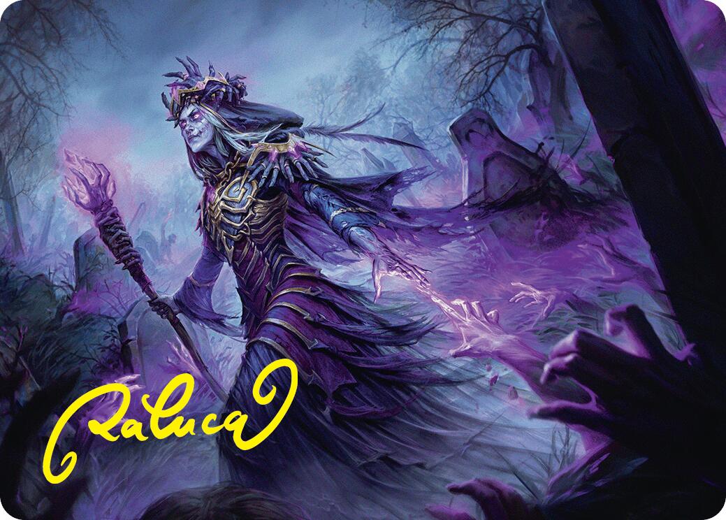 Zul Ashur, Lich Lord Art Card (10/54) (Gold-Stamped Signature) [Foundations Art Series] | Empire Gaming NC