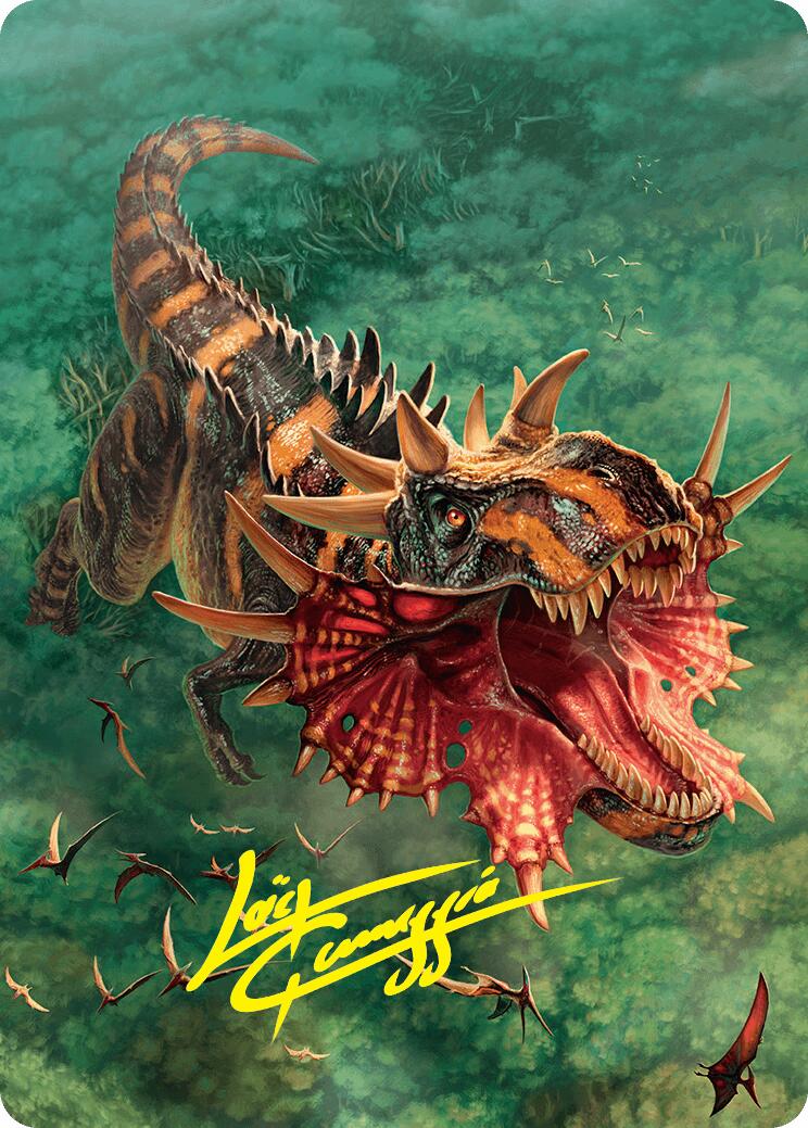 Gigantosaurus Art Card (53/54) (Gold-Stamped Signature) [Foundations Art Series] | Empire Gaming NC