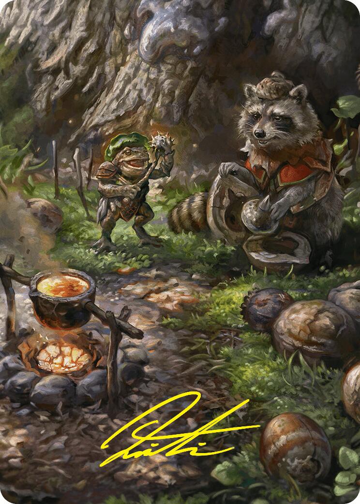 Sylvan Scavenging Art Card (46/54) (Gold-Stamped Signature) [Foundations Art Series] | Empire Gaming NC