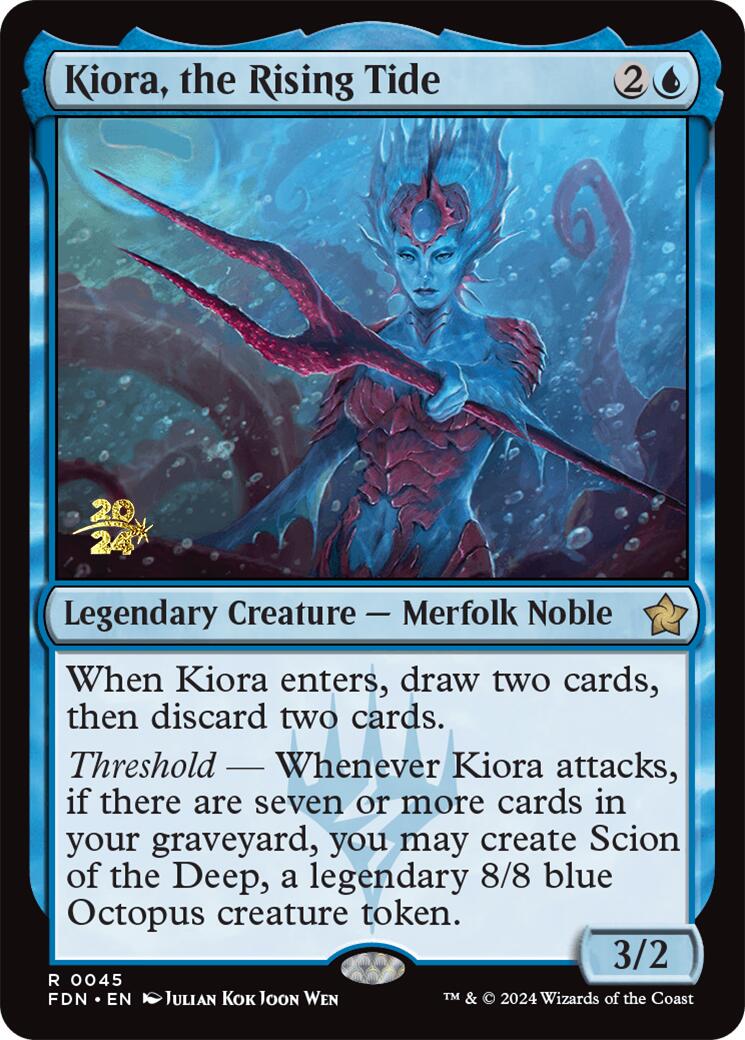 Kiora, the Rising Tide [Foundations Prerelease Promos] | Empire Gaming NC