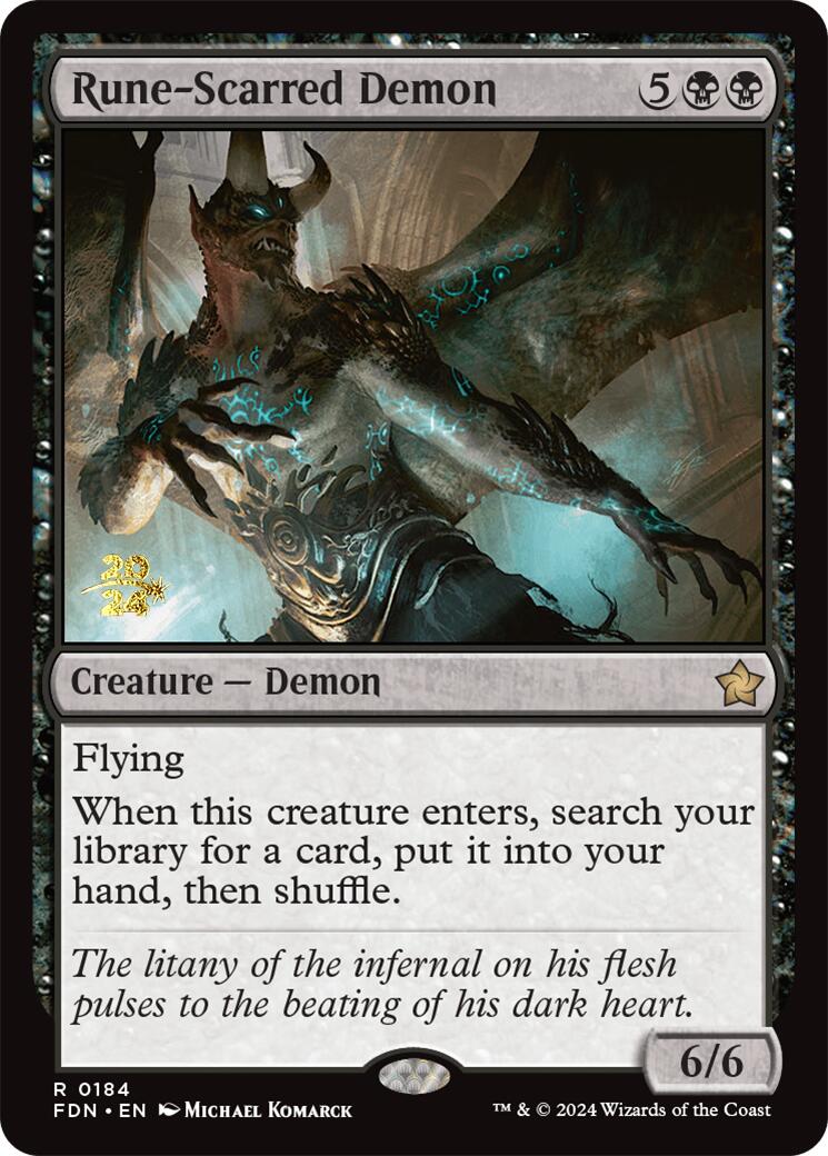 Rune-Scarred Demon [Foundations Prerelease Promos] | Empire Gaming NC