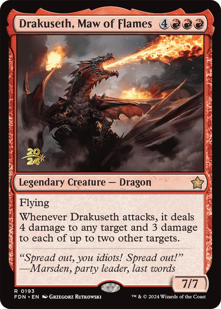 Drakuseth, Maw of Flames [Foundations Prerelease Promos] | Empire Gaming NC