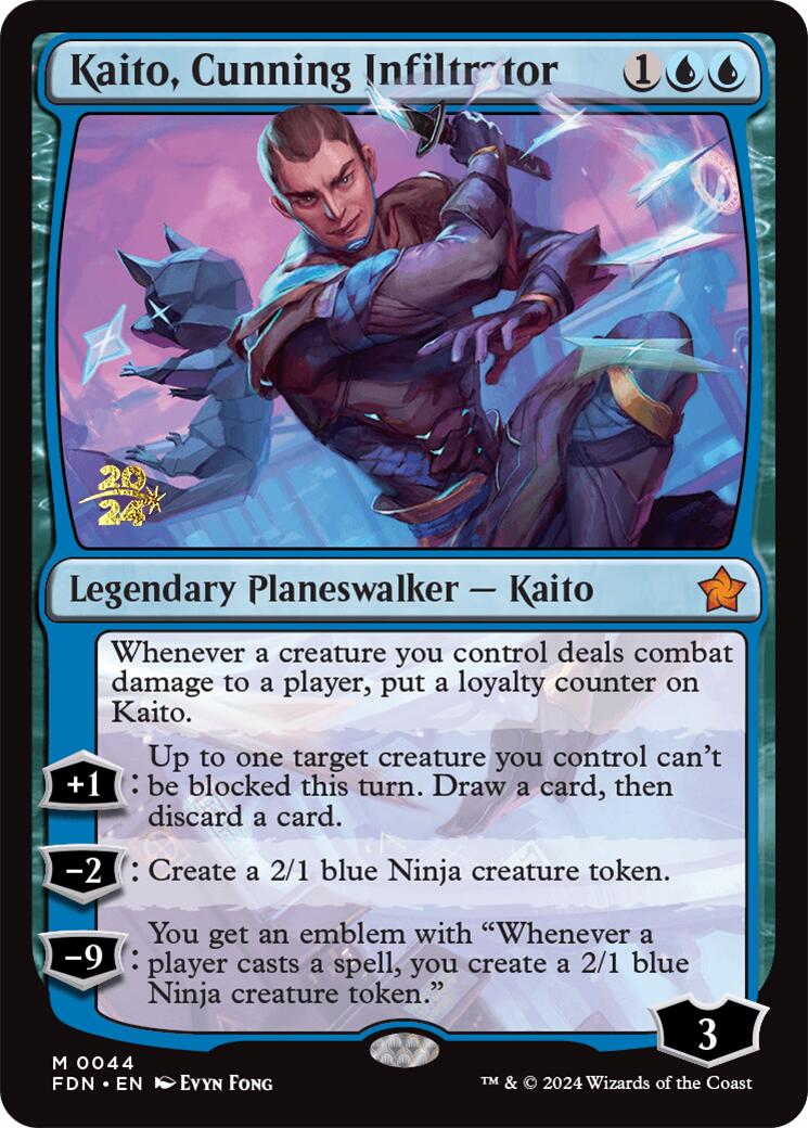 Kaito, Cunning Infiltrator [Foundations Prerelease Promos] | Empire Gaming NC