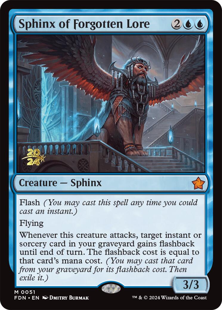 Sphinx of Forgotten Lore [Foundations Prerelease Promos] | Empire Gaming NC