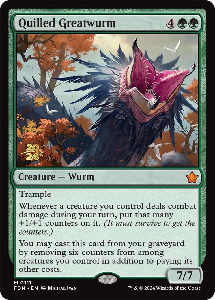 Quilled Greatwurm [Foundations Prerelease Promos] | Empire Gaming NC