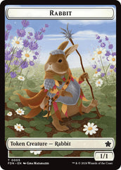 Rabbit // Soldier Double-Sided Token [Foundations Tokens] | Empire Gaming NC