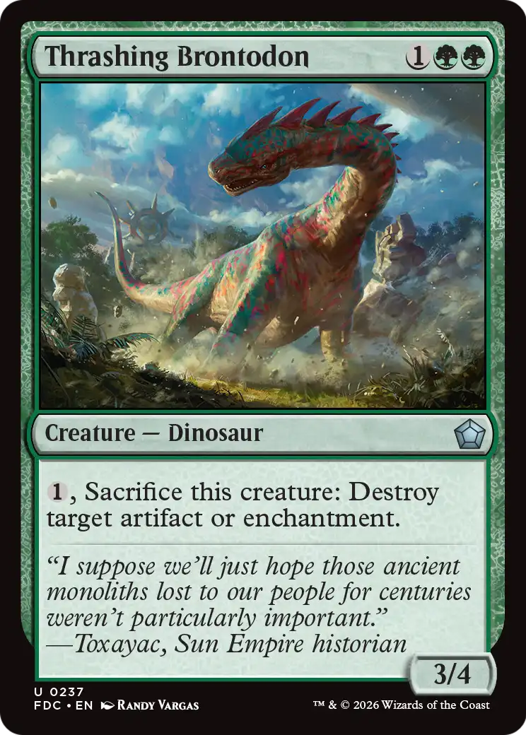 Thrashing Brontodon [Foundations Commander] | Empire Gaming NC