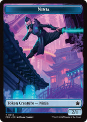 Emblem - Kaito, Cunning Infiltrator // Ninja Doubled-Sided Token [Foundations Tokens] | Empire Gaming NC