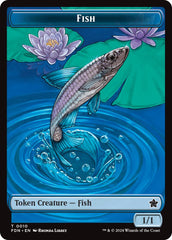 Faerie // Fish Doubled-Sided Token [Foundations Tokens] | Empire Gaming NC