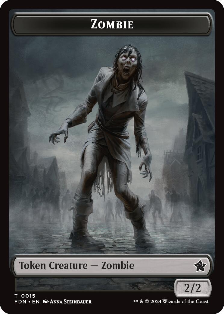 Goblin // Zombie Doubled-Sided Token [Foundations Tokens] | Empire Gaming NC