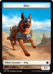 Dog // Beast (0033) Double-Sided Token [Foundations Tokens] | Empire Gaming NC