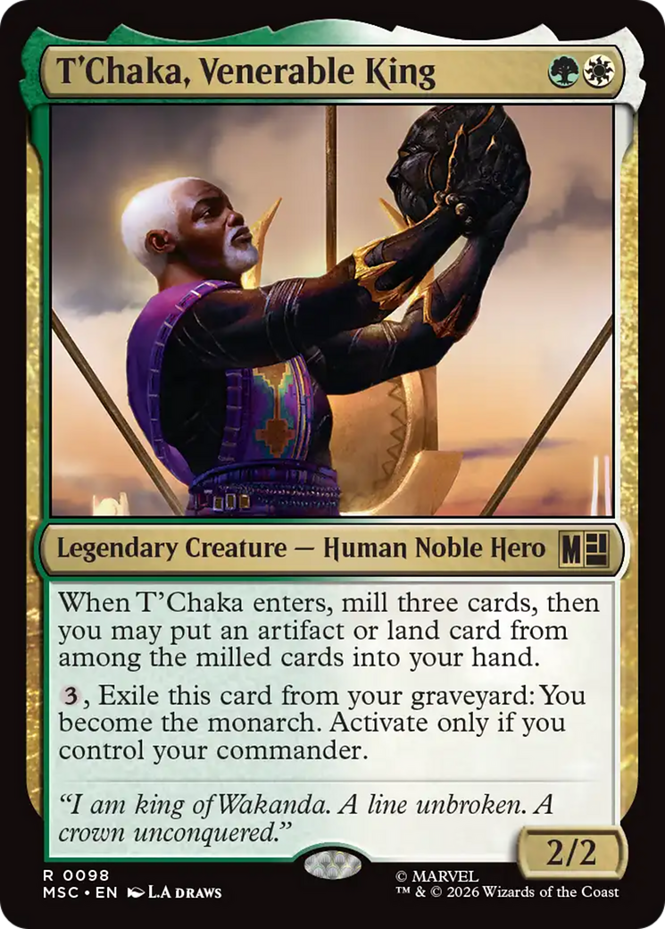 T'Chaka, Venerable King (Surge Foil) [Marvel Super Heroes Commander] | Empire Gaming NC