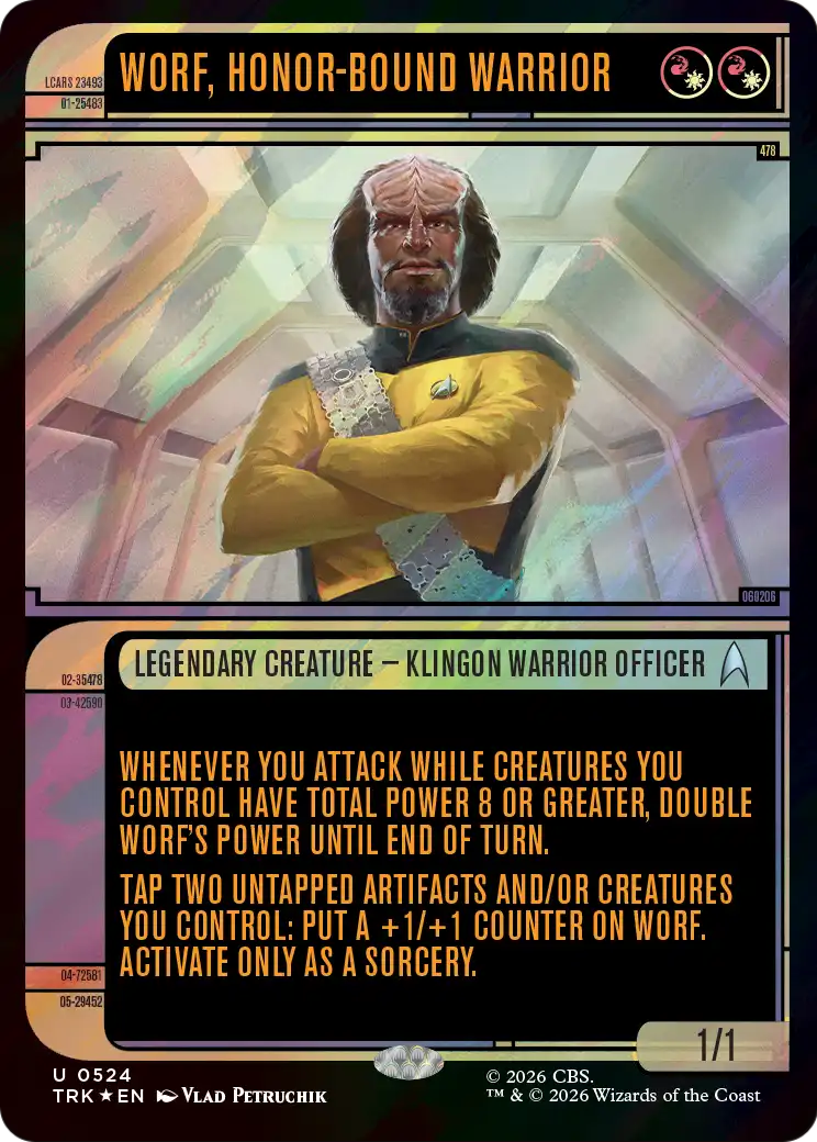 Worf, Honor-Bound Warrior (Showcase) (0524) (Surge Foil) [Star Trek] | Empire Gaming NC