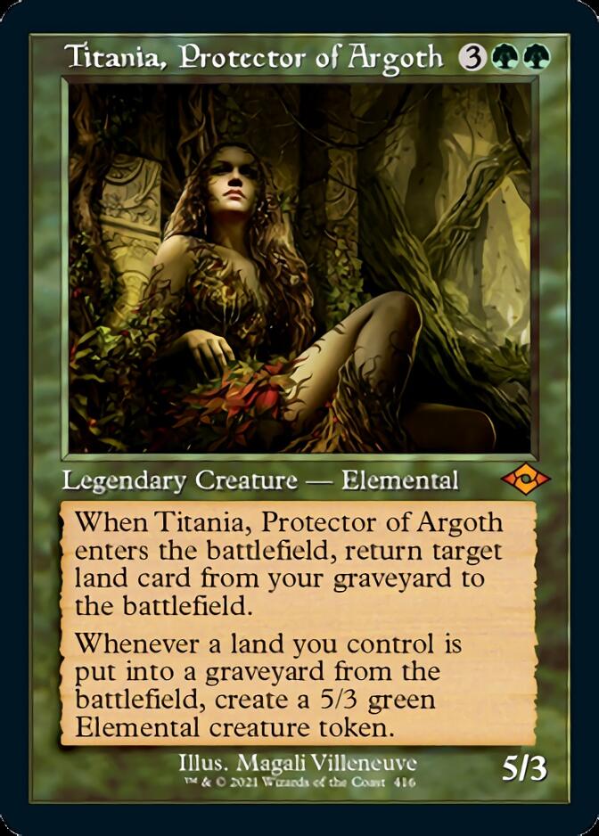 Titania, Protector of Argoth (Retro Foil Etched) [Modern Horizons 2] | Empire Gaming NC