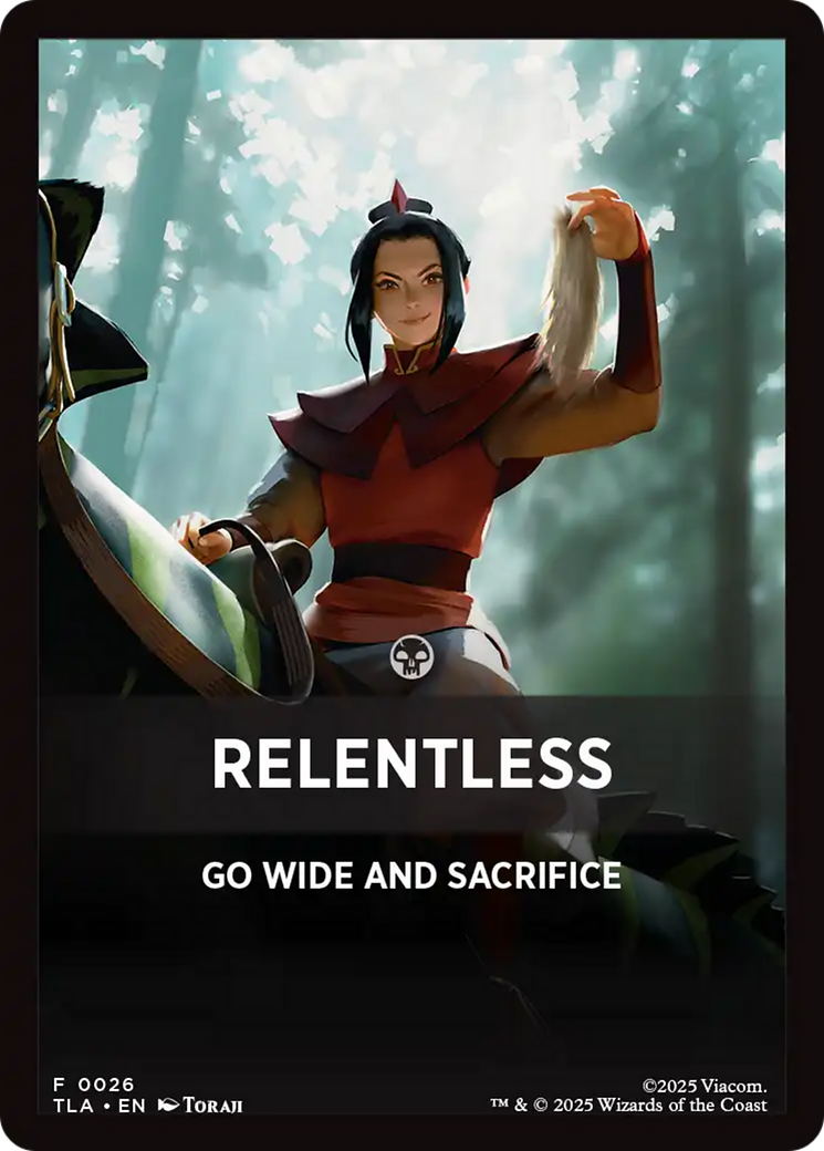 Relentless Theme Card [Avatar: The Last Airbender Tokens] | Empire Gaming NC