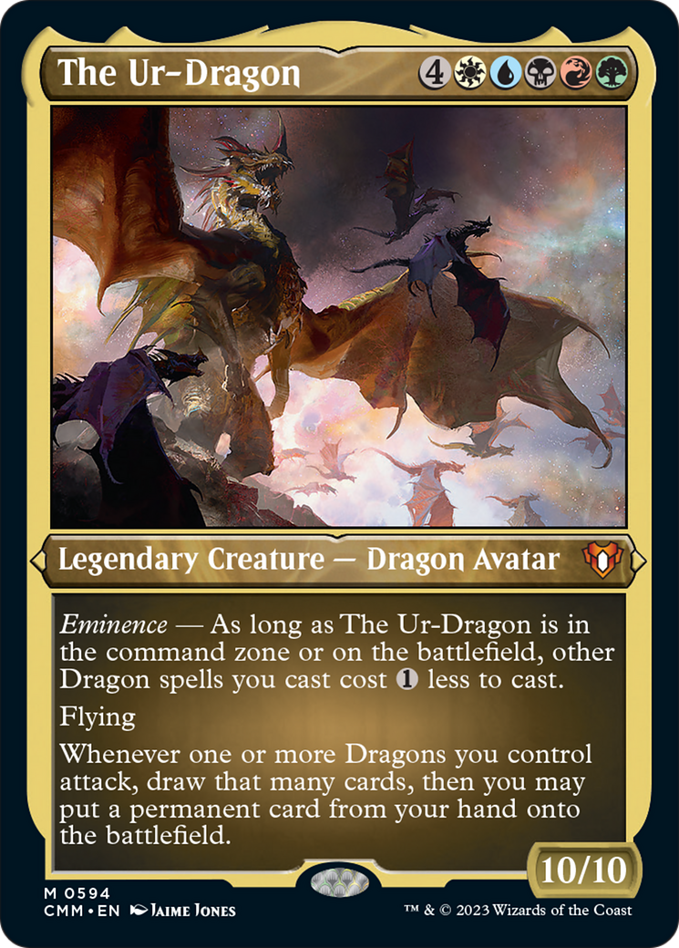 The Ur-Dragon (Foil Etched) [Commander Masters] | Empire Gaming NC