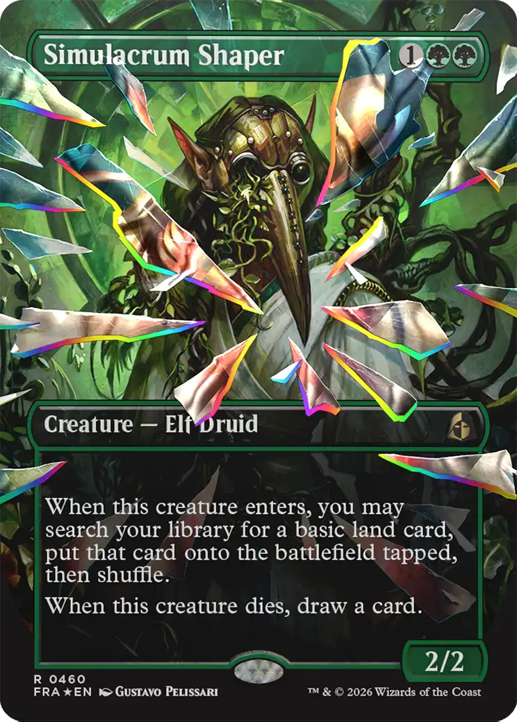 Simulacrum Shaper (Borderless) (Facet Foil) [Reality Fracture] | Empire Gaming NC