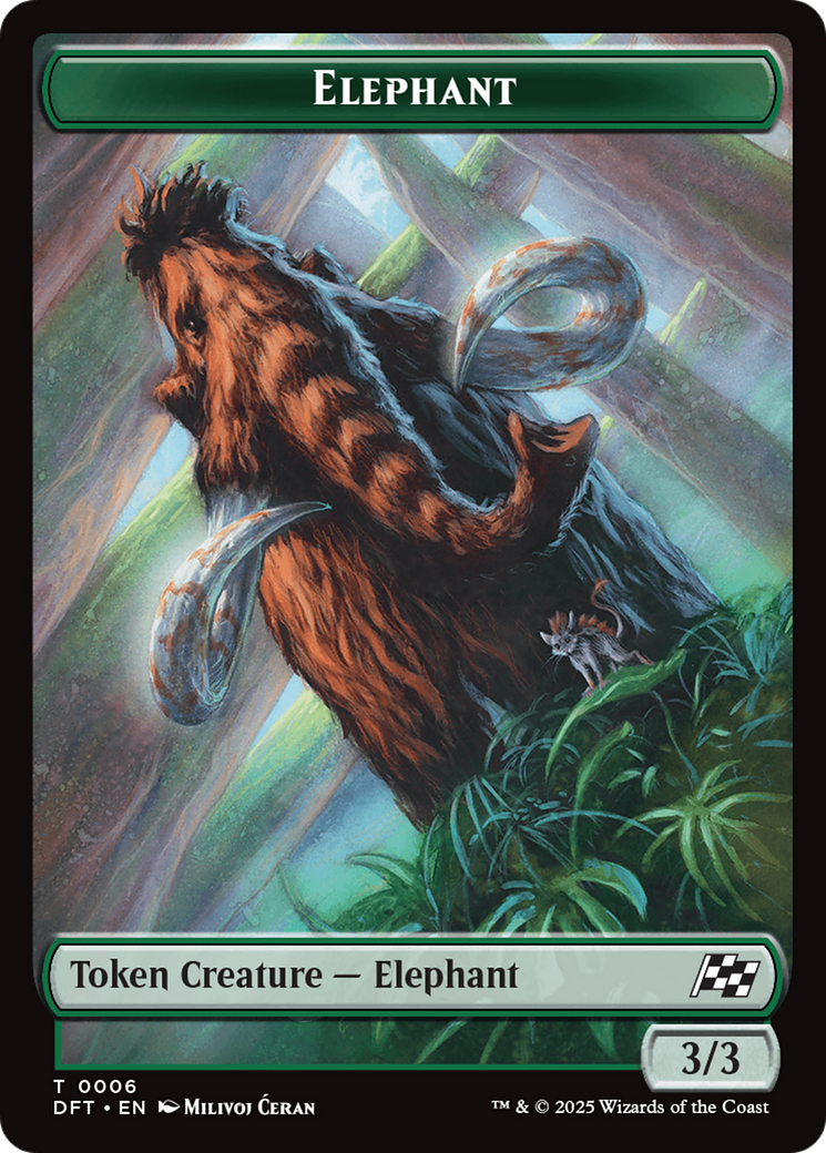 Insect // Elephant Double-Sided Token [Aetherdrift Tokens] | Empire Gaming NC