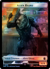 Alien Rhino // Food (0059) Double-Sided Token (Surge Foil) [Doctor Who Tokens] | Empire Gaming NC