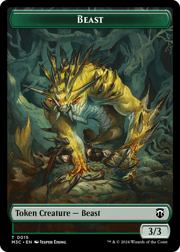 Beast (0015) // Insect (0025) Double-Sided Token [Modern Horizons 3 Commander Tokens] | Empire Gaming NC